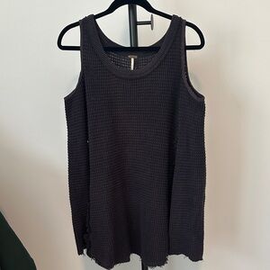 Free People Dark Gray Knit Tank Top
